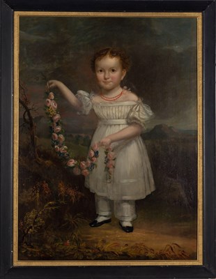 Lot 62 - Abel Buell Moore American, 1806-1879 Girl with...