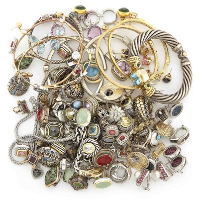 Lot 1617 - Group of Silver, Gold, Metal and Simulated Jewelry and Fragments
