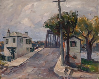 Lot 1025 - John Folinsbee American, 1892-1972 Bridge at...