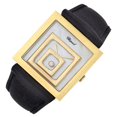 Lot 347 - Gold, Mother-of-Pearl and Diamond 'Happy Spirit' Wristwatch, Chopard, Ref. 742/1