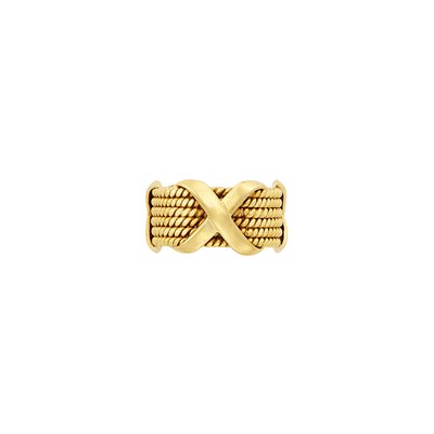 Lot 481 - Six Row Gold 'Rope' Band Ring, Tiffany & Co., Schlumberger