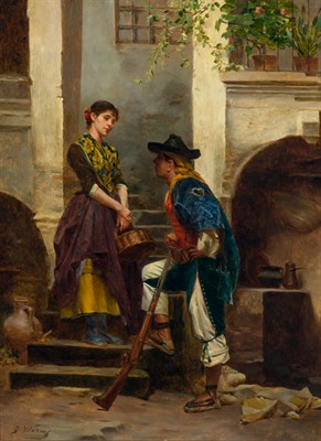 Lot 2007 - Jules Worms French, 1832-1924 Rendezvous...