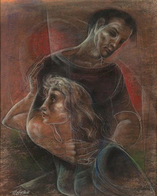 Lot 1056 - Michael Lenson American, 1903-1971 Lovers...