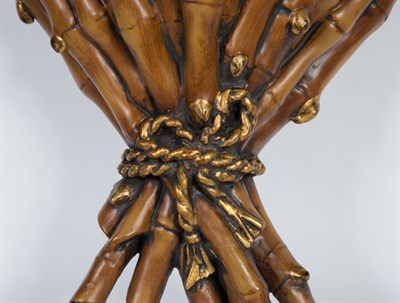 Lot 364 - Pair of Painted Molded Composition Bamboo-Form...