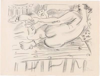 Lot 103 - Henri Matisse (1869-1954) NU COUCHÉ DE DOS...