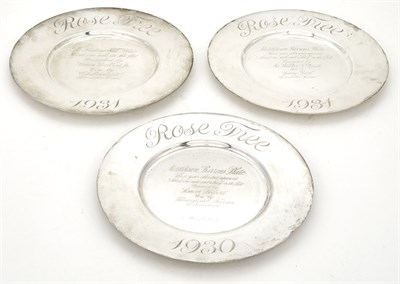 Lot 350 - Three J. E. Caldwell Sterling Silver Rose Tree...
