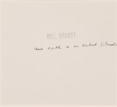 Lot 47 - BRANDT, BILL (1904-1983) Edith and Osbert...