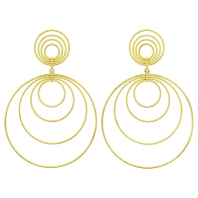 Lot 382 - Pair of Gold Hoop Pendant-Earrings, Buccellati
