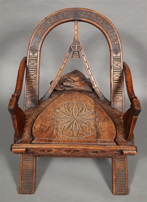 Lot 200 - Russian Carved Wood Trompe L'Oeil Chair After...