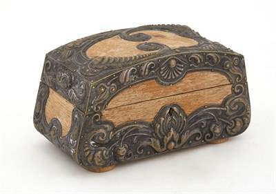 Lot 208 - Russian Arts and Crafts Silvered-Metal Mounted...
