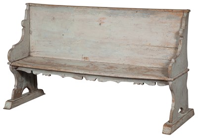 Lot 473 - Northern European Grey-Painted Bench Height 36...