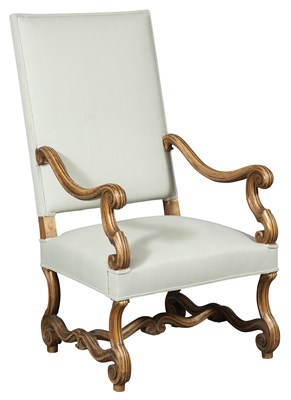 Lot 470 - Louis XIV Style Beechwood Armchair Height 45...