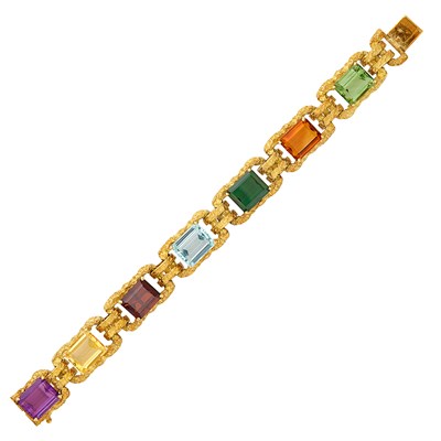 Lot 600 - Gold and Multicolored Stone Bracelet, H. Stern