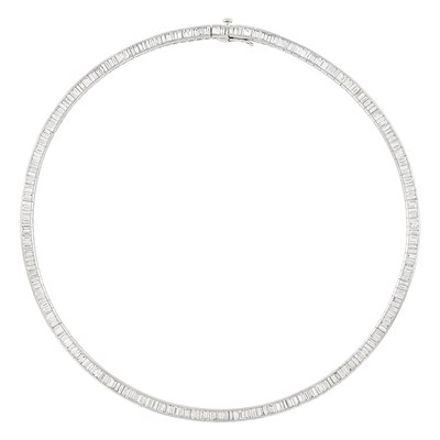 Lot 431 - Platinum and Diamond Necklace