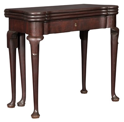 Lot 307 - George II Mahogany Triple-Top Games Table...