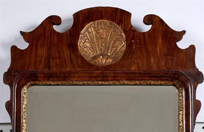 Lot 235 - George II Parcel Gilt Walnut Girandole Mirror...