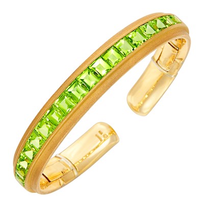 Lot 2 - Rose Gold and Peridot Bangle Bracelet, Hemmerle