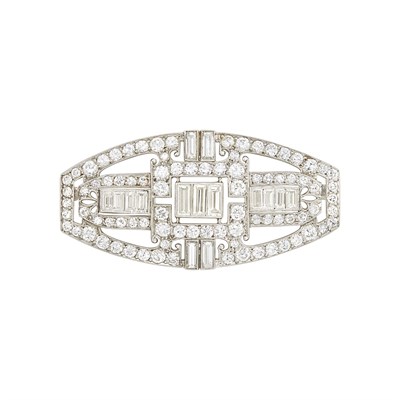 Lot 336 - Platinum and Diamond Brooch