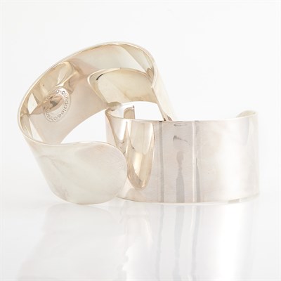Lot 1733 - Two Cuff Bangle Bracelets, Linda Lee Johnson