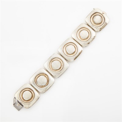 Lot 1723 - Silver 'Lindos' Bracelet, Linda Lee Johnson