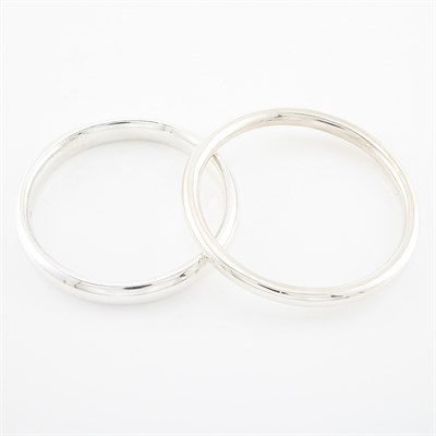 Lot 1752 - Two Sterling Silver Bangle Bracelets