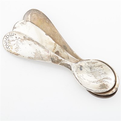 Lot 1797 - Six Silver Baby Spoons, Linda Lee Johnson