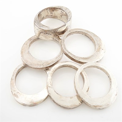 Lot 1743 - Six Silver Napkin Rings