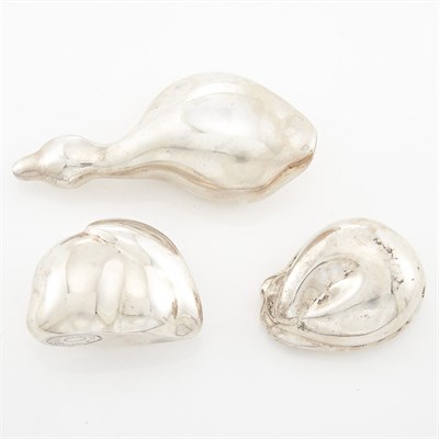 Lot 1741 - Group of Three Silver Paperweights, Linda Lee Johnson