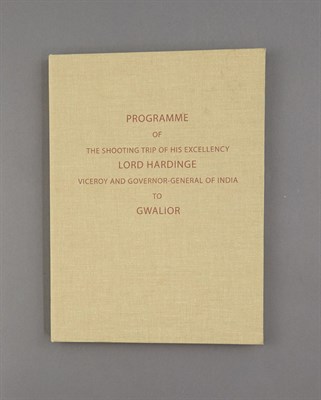 Lot 135 - [HARDINGE, CHARLES] Provisional Programme of...