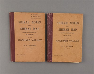 Lot 133 - HANSON, R. C. Shikar Notes with Shikar Map...