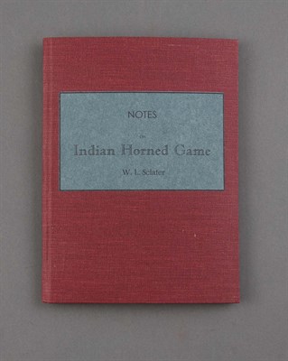 Lot 265 - SCLATER, W[ILLIAM]. L[UTLEY]. Notes on Indian...