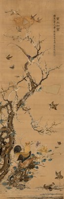 Lot 38 - Set of Four Japanese Silk Embroidered Panels...
