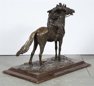 Lot 526 - Italian Patinated Bronze Equestrian Group of...