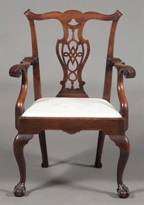 Lot 300 - George II Mahogany Open Armchair 18th Century...