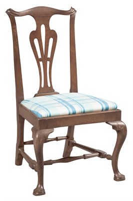 Lot 214 - Queen Anne Walnut Side Chair Massachusetts,...