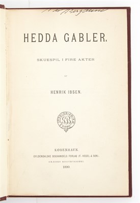 Lot 121 - IBSEN, HENRIK Hedda Gabler. Skuespil i Fire...