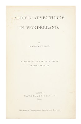 Lot 111 - CARROLL, LEWIS [=DODGSON, CHARLES LUTWIDGE]...