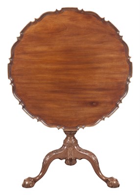 Lot 290 - Chippendale Style Mahogany Tilt-Top Tea Table...