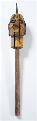 Lot 131 - Wooden Carnival Game Head Circa late 19th...