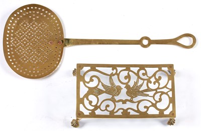 Lot 273 - Group of Brass Fireplace Equipment 19th/20th...