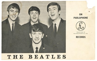 Lot 60 - THE BEATLES Set of Beatles signatures on the...