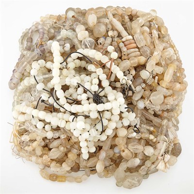 Lot 1825 - Group of Glass and Hardstone Bead Necklaces