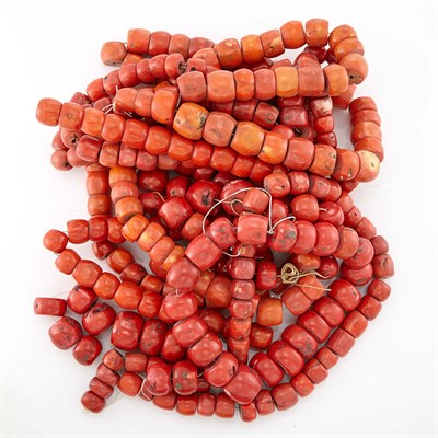 Lot 1831 - Group of Coral Bead Necklaces