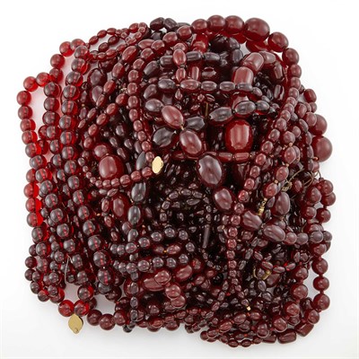 Lot 1815 - Group of Cherry Amber Necklaces