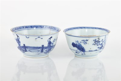 Lot 180 - Two Similar Chinese Blue and White Glazed...