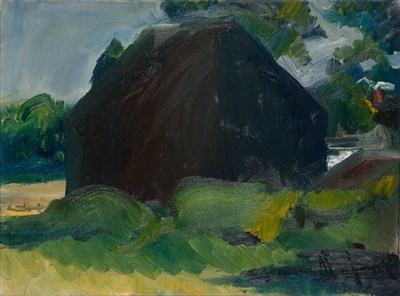 Lot 28 - Paul Georges Landscape with Shadowy Shed, 1960...
