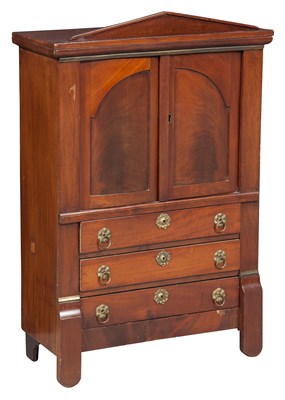 Lot 547 - Dutch Style Mahogany Miniature Cabinet Height...