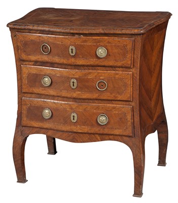 Lot 543 - Italian Walnut Parquetry Commodino Height 27...