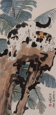 Lot 244 - School of Xu Beihong Dated 1947 Hanging scroll...