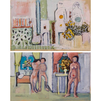 Lot 1085 - Ahmed Parvez Pakistani, 1926-1979 (i) Untitled,...